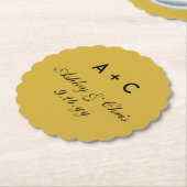 Gold Moderne Personalisierte Hochzeitsempfehlung G Untersetzer (angewinkelt)
