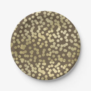 Gold Moderne rustikale Kraft Chic Elegant Trendy Pappteller