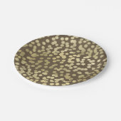 Gold Moderne rustikale Kraft Chic Elegant Trendy Pappteller (Schrägansicht)