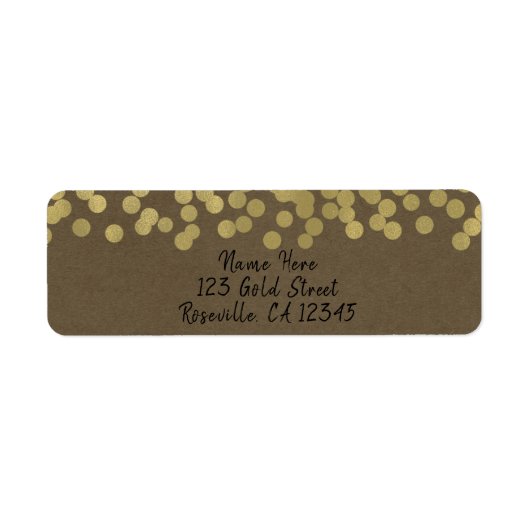 Gold Moderne schicke, rustikale Kraft Chic Wedding (Vorne)