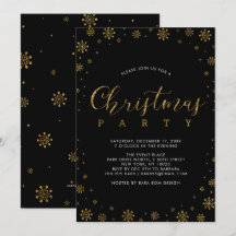 Gold | Moderne Schneeflocken Weihnachts-Abendessen