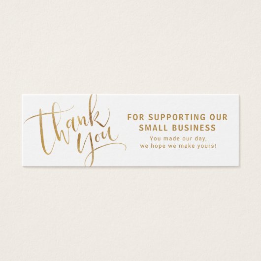 Gold moderne Skript-Logo-Geschäft Vielen Dank einf (Vorderseite)