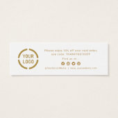 Gold moderne Skript-Logo-Geschäft Vielen Dank einf (Rückseite)