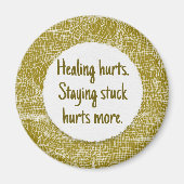 Gold Moderne Textur Custom Phrase Magnet (Vorne)