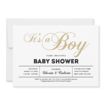 Gold | Moderne Typografie Es ist eine Baby-Dusche