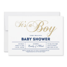 Gold | Moderne Typografie Es ist eine Baby-Dusche
