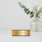 Gold Moderner attraktiver Trending Glamour Schlich Mini Visitenkarte (Stehend Vorderseite)