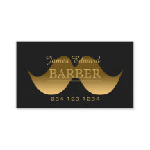 Gold Moderner Gentleman Mustache Barber Men Salon
