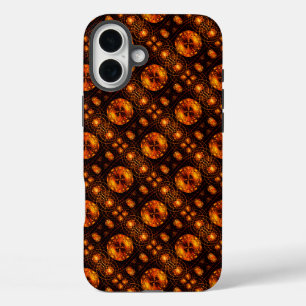 Gold Modernes Boho Elegantes Abstrakte Kunstmuster iPhone 16 Plus Hülle