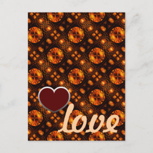 Gold Modernes Boho Elegantes Abstrakte Kunstmuster Postkarte