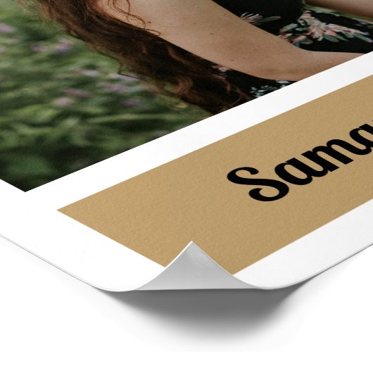 Gold Modernes Foto Abschluss Poster (Ecke)