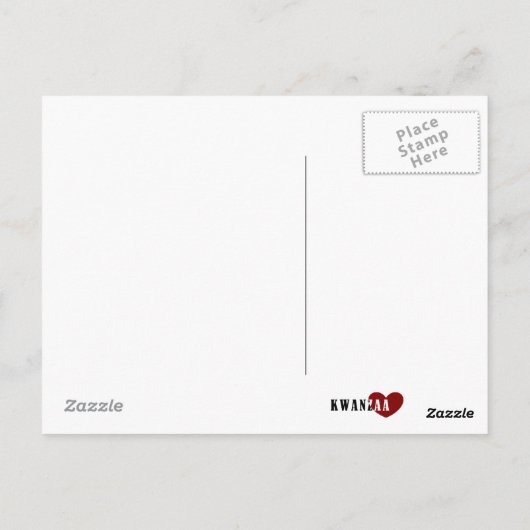 Gold Modernes Glück Kwanzaa Postkarte (Rückseite)