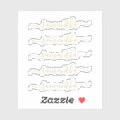 Gold Modernes Script Personalisiert Name Sticker (Blatt)