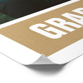 Gold Modernes Texturierungs-Foto Abschluss Poster (Ecke)