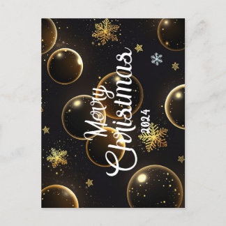 Gold modernes Weihnachten - Jahreskarten