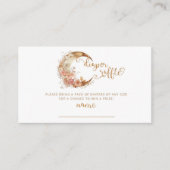 Gold Mond Blumenzettel Begleitkarte (Vorderseite)