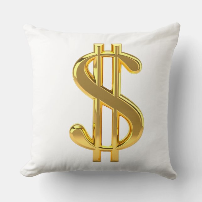Gold Money Pillow Kissen (Vorderseite)