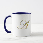 Gold Monogram A Coffee Mugs Tasse (Links)
