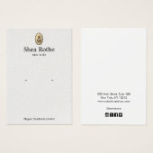 Gold-Monogram-Anzeigetafel für weißes Leder (Vorne & Hinten)