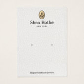 Gold-Monogram-Anzeigetafel für weißes Leder (Vorderseite)