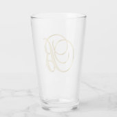 Gold Monogram B Glas (Rückseite)