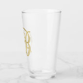 Gold Monogram B Glas (Links)