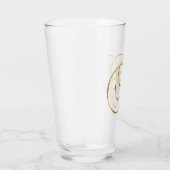 Gold Monogram B Glas (Rechts)