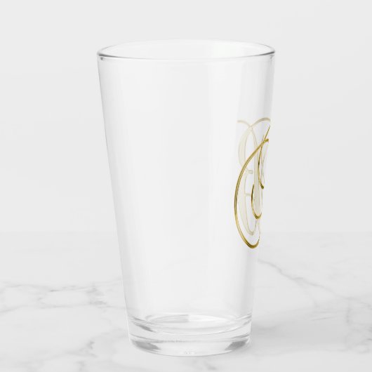 Gold Monogram B Glas (Rechts)