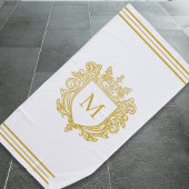 Gold Monogram Beach Handtuch