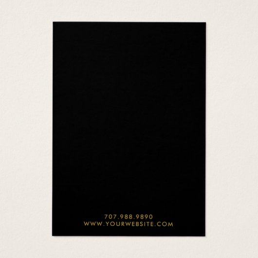 Gold Monogram Black Earring Juwelier Display Card (Rückseite)