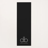 Gold Monogram Black Stilvoll Modernes Minimalistis Yogamatte (Rückseite)