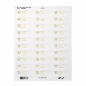 Gold Monogram C Address Labels (Vorne)