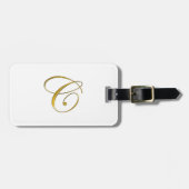 Gold Monogram C Gepäckanhänger (Vorderseite horizontal)