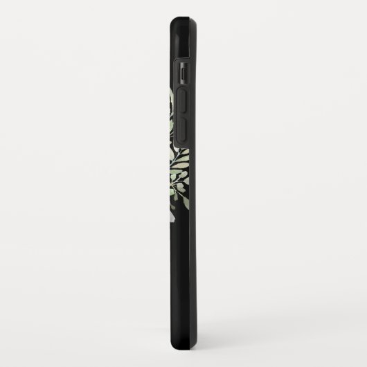 Gold Monogram Chic Greenerity Black Case-Mate iPhone Hülle (Hinten/Links)