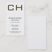 Gold Monogram Consultant Business Card Visitenkarte (Vorne/Hinten)