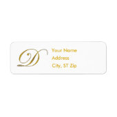 Gold Monogram D Address Labels (Vorne)