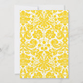 Gold Monogram Damask Bridal Shower Invitations Einladung (Rückseite)