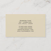 Gold Monogram Diamond gequiltet Elfenbeinschwarz Visitenkarte (Rückseite)