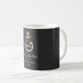 Gold Monogram Diamond Wedding Save the Date Kaffeetasse (VorderseiteRechts)