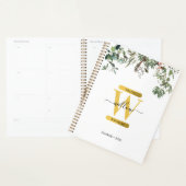 Gold Monogram Elegant Eukalyptus Greenerity & Bird Planer (Anzeige)