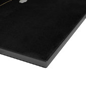 Gold Monogram Elegant Grünfolie Schwarz Schneidebrett (Ecke)