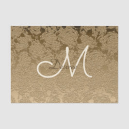 Gold Monogram Elegant Moderne Girly Seidenpapier