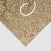 Gold Monogram Elegant Moderne Girly Seidenpapier (Ausschnitt)