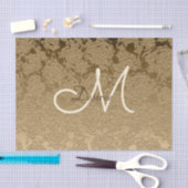 Gold Monogram Elegant Moderne Girly Seidenpapier (Handwerk)