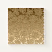 Gold Monogram Elegant Moderne Hochzeit Notizblock (Rückseite)