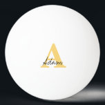 Gold Monogram Erstmalige Individuelle Name-Geschen Tischtennisball<br><div class="desc">Das ist mit individuellen Texten-Vorlagen für mit Monogramm Erstbearbeitung & individuelle Name konzipiert und ist ein wunderbares Geschenk für den Vatertag,  Geburtstag,  Hochzeitsfeier,  etc.!</div>