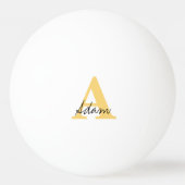 Gold Monogram Erstmalige Individuelle Name-Geschen Tischtennisball (Vorderseite)