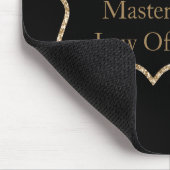 Gold Monogram Erstname Black Gold Beruflich Mousepad (Ecke)