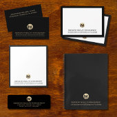 Gold Monogram Financial Planner Business Card Visitenkarte