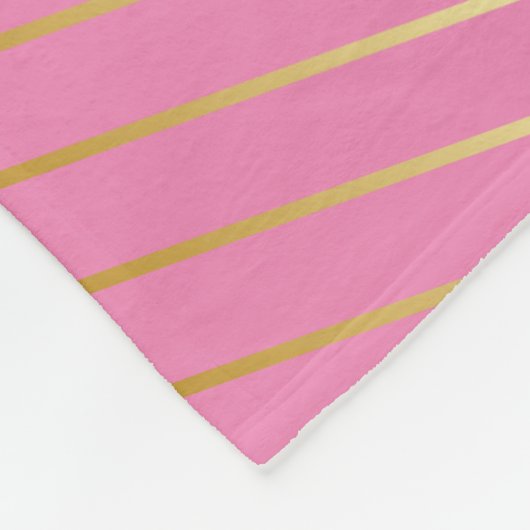 Gold Monogram Fleece Blanket (Ecke)